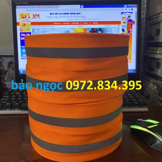 Dây cảnh báo bằng vái có phản quang bản 5cm dài 100 mét
