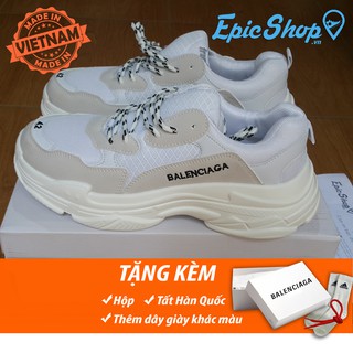 Giày triple S ghi trắng (ảnh thật, fullbox)