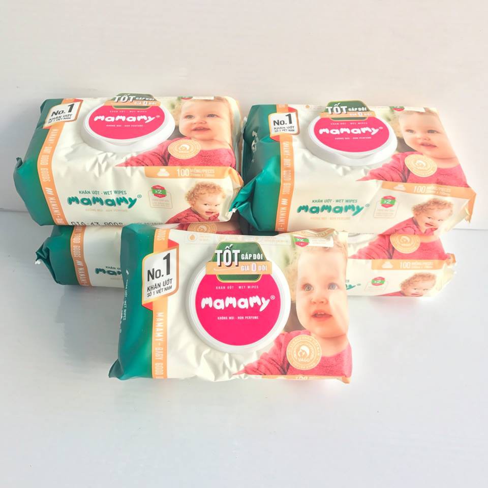 Khăn Ướt Mamamy Không Mùi Có Nắp (80 Tờ)
