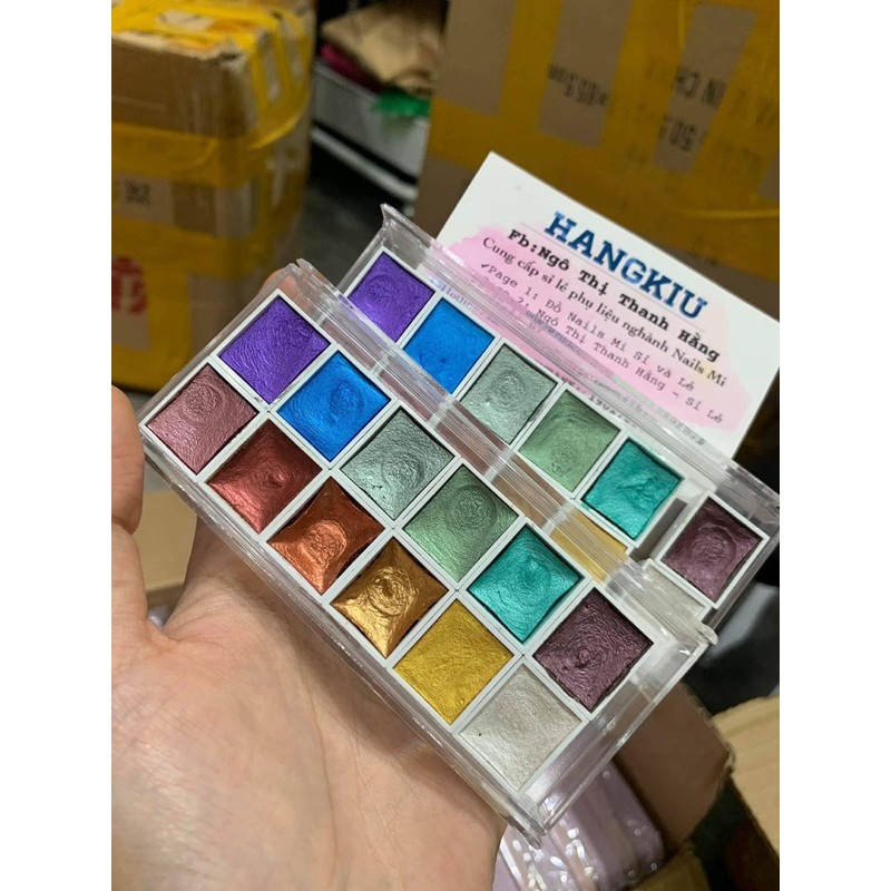 [HANGKIU] Set vẽ màu nước dạng khô nén 12 , 36 ,48 màu.