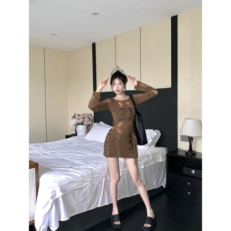 Áo Thun Tay Dài Dệt Kim Thời Trang Dành Cho Nữ