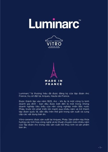 Nồi Thủy Tinh Luminarc Vitro Blooming Amberline 3 Lít