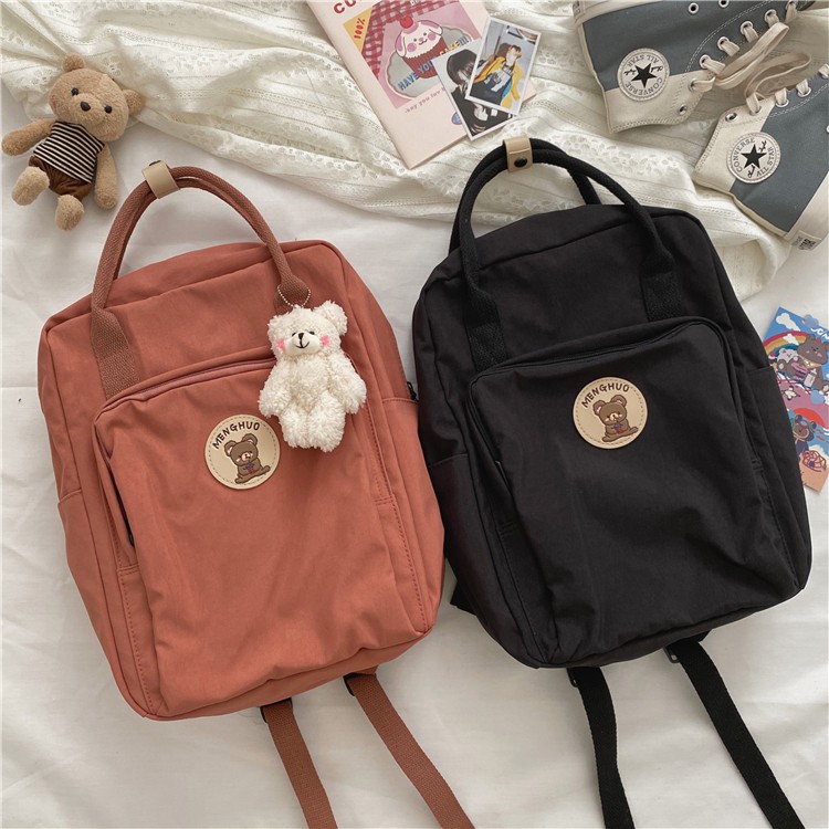 [ORDER] BALO ULZZANG CHỐNG NƯỚC HÌNH GẤU DỄ THƯƠNG MÀU HỒNG BA LÔ ULZZANG