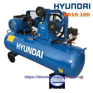 Máy nén khí, máy bơm hơi dung tích lớn pít tông hyundai hd10-100