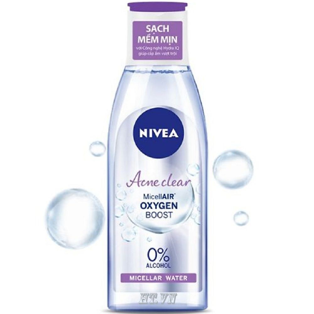 Nước Tẩy Trang 125Ml và 200ml Nivea Tím Cho Da Mụn Acne Care Make Up Clear Micellar Water 100% chính hãng