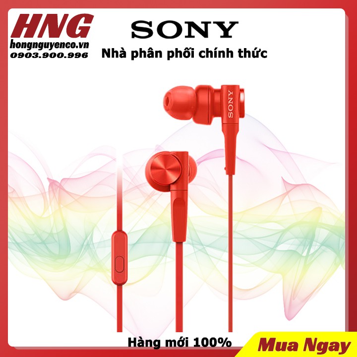 Tai nghe có dây Extra Bass Sony MDR-XB55AP - Hàng phân phối trực tiếp Bảo hành 1 năm