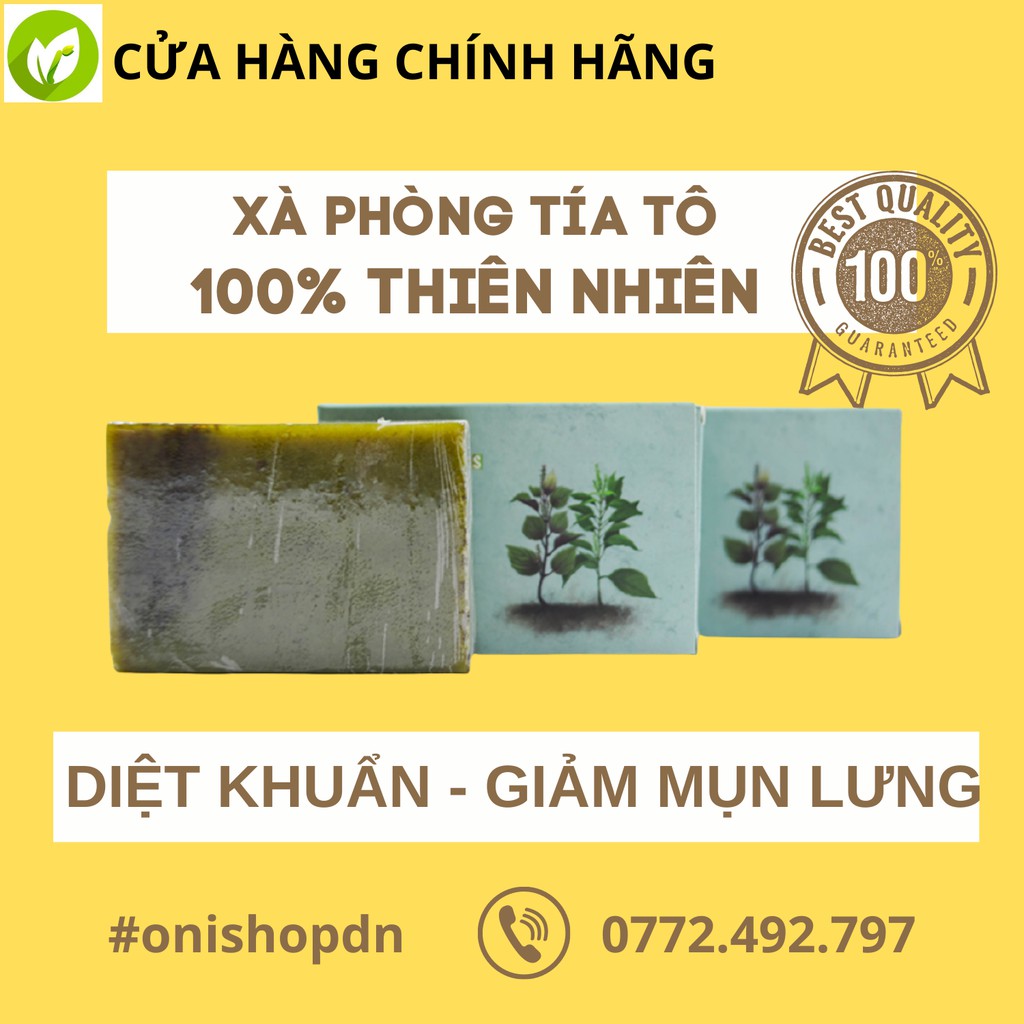Xà phòng Tía Tô tắm và dưỡng da toàn thân 100% Organic Handmade Sinh Dược 100gr - Oni Shop | BigBuy360 - bigbuy360.vn