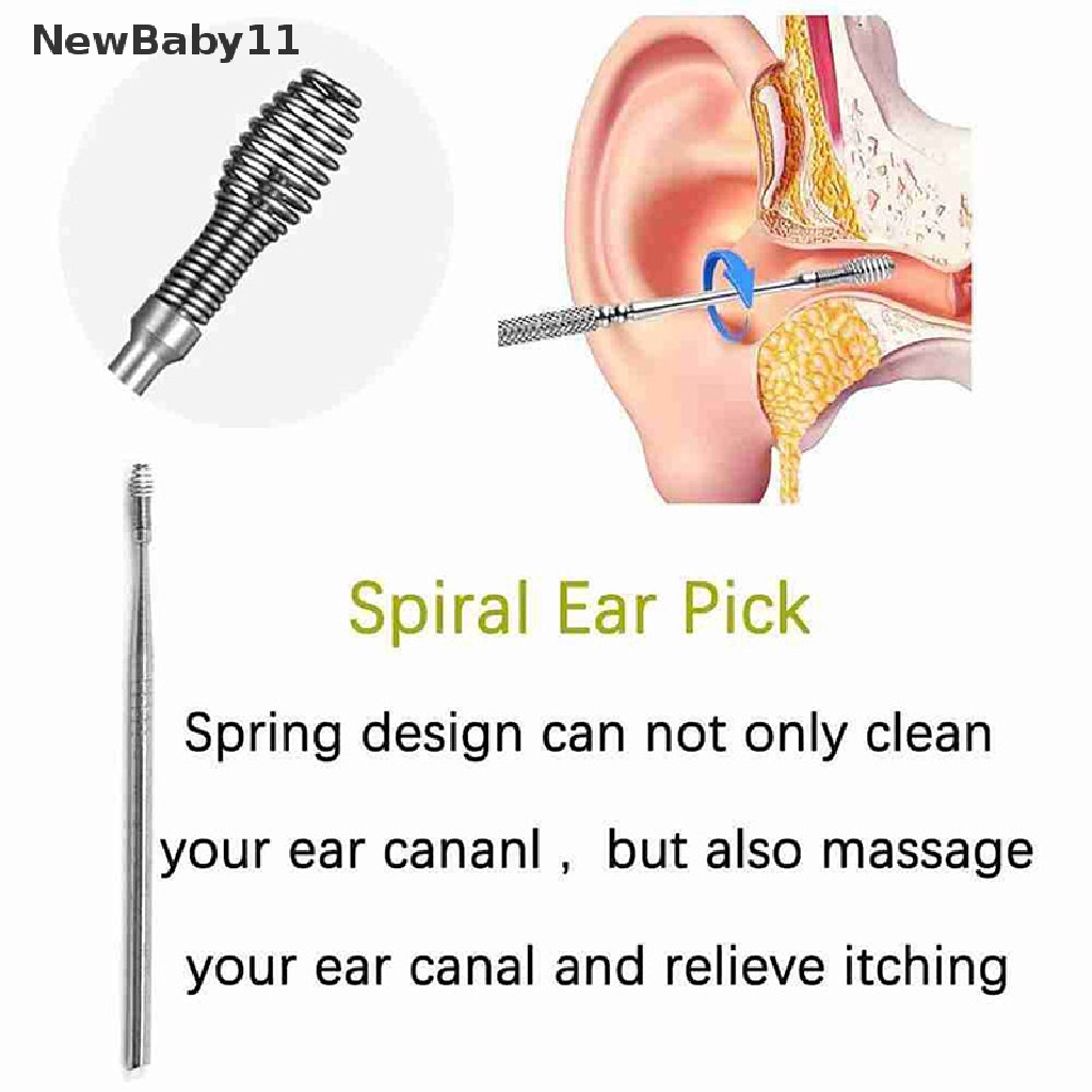 Dụng Cụ Lấy Ráy Tai Bằng Thép Không Gỉ Hình Xoắn Ốc