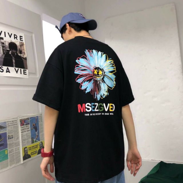 Áo thun tay lỡ Unisex dạng cặp bông MSEZGVED