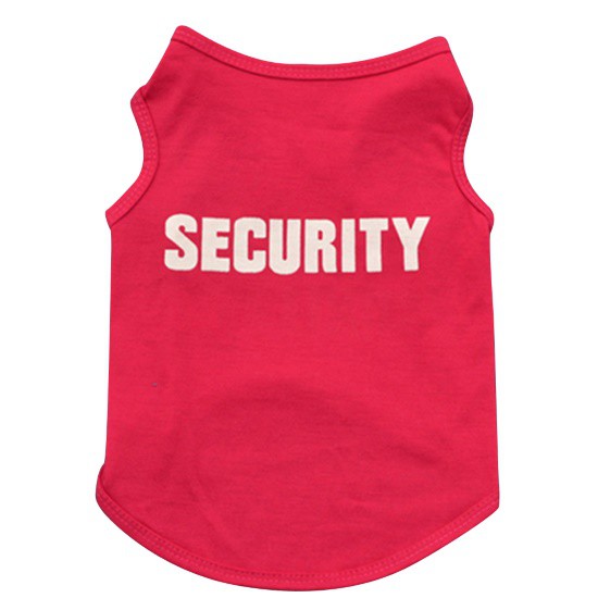 Áo thun in chữ security dễ thương cho thú cưng