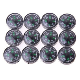 12pcs Portable Mini Precise North Compass Guider for Camping Hike Survival