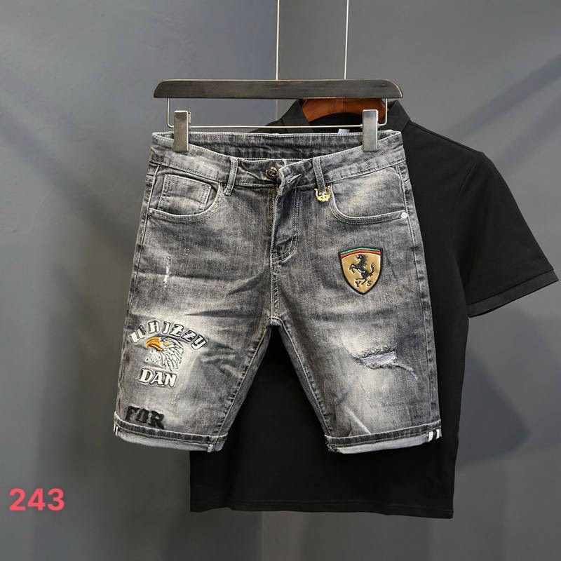 Quần Short Nam - Short Bò  Cao Cấp DT243XM Vải Jean Coton Co Dãn