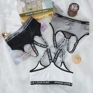 áo tập gym viền chữ dây chữ croptop bra sport thể thao LB-01