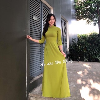 Áo dài trơn màu xanh cốm
