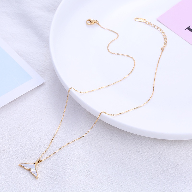 Dây chuyền vòng cổ nữ titan đuôi cá X7-102 - CAM KẾT KHÔNG GỈ, KHÔNG BAY MÀU - BẢO HÀNH 12 THÁNG