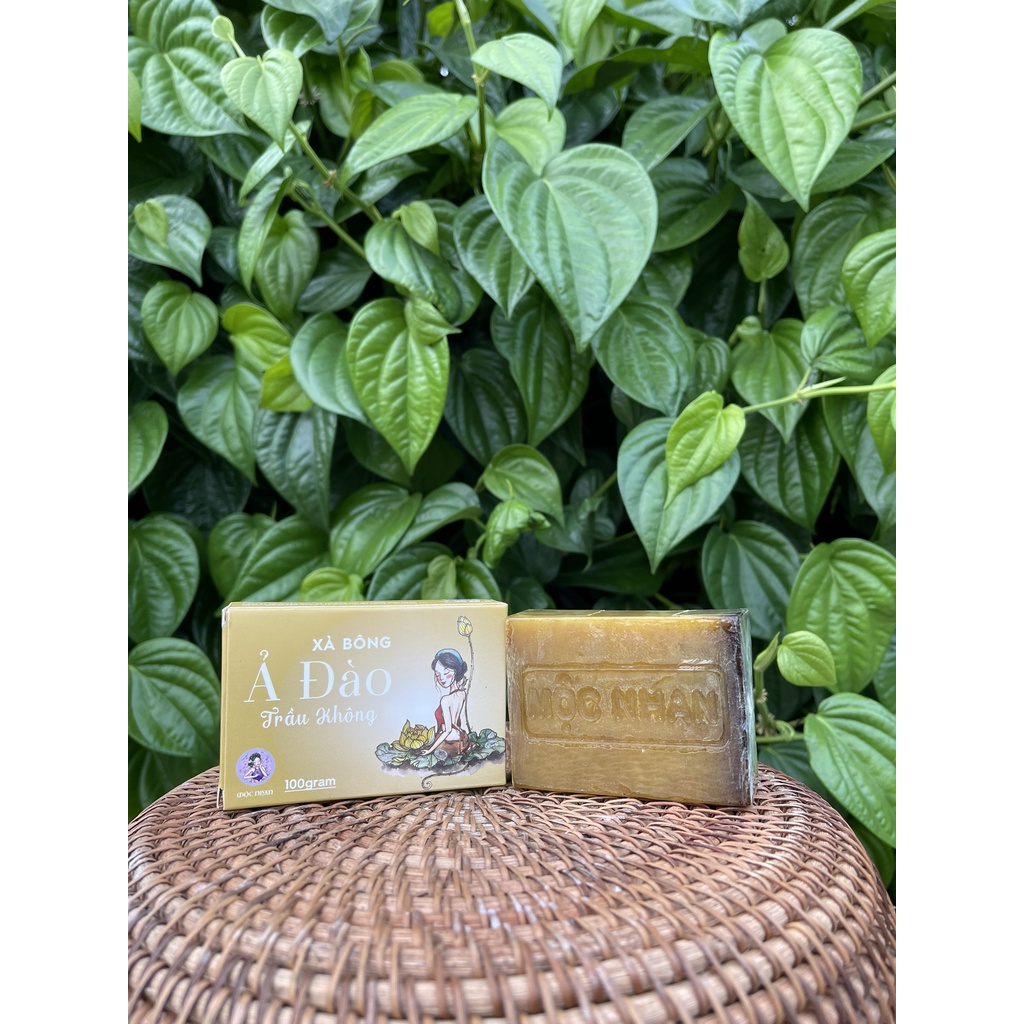 Xà bông nghệ, soap Ả Đào nghệ mật ong, mướp đắng tràm trà handmade làm sạch, giảm mụn thâm MỘC NHAN NATURAL 100g