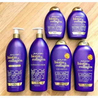 Dầu gội + xả kích thích mọc tóc Biotin OGX - Mỹ