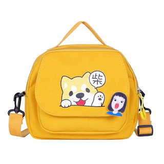 Túi đeo chéo thời trang nữ form đơn giản cá tính NC37 - Cún yêu vải Canvas