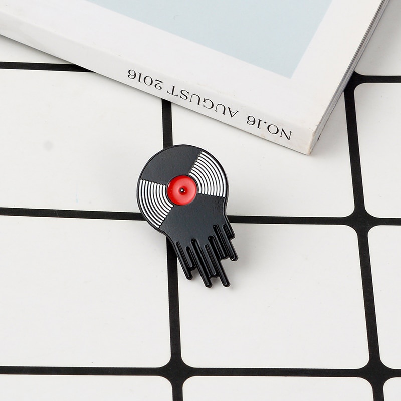 Ghim Cài Áo Hình Đĩa Than Vinyl Tráng Men Hình Đĩa Hát Cho Nam Nữ