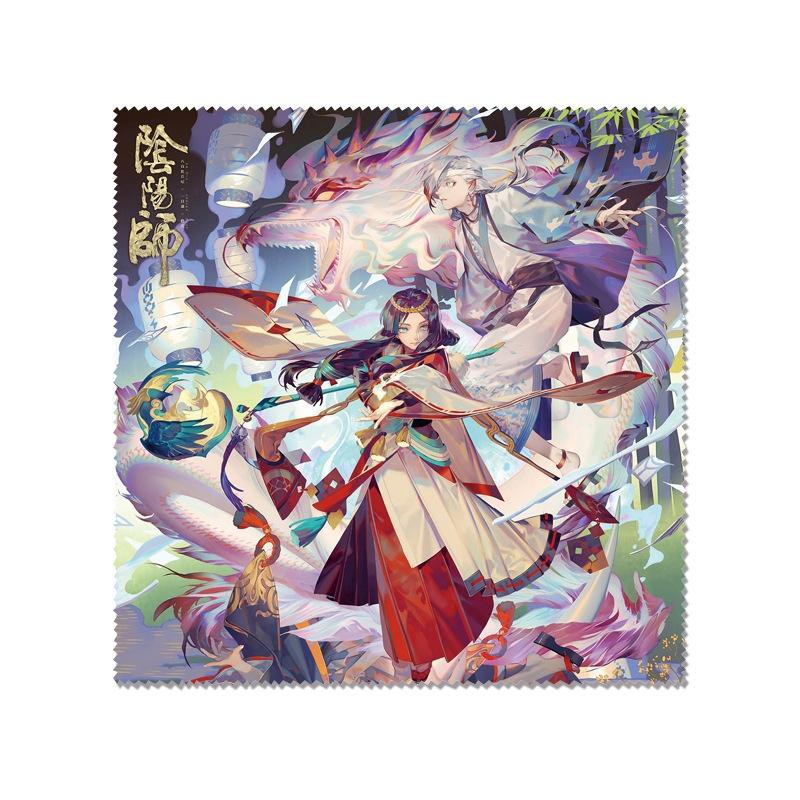 Khăn lau kính Âm Dương Sư ảnh đẹp in hình anime chibi quà tặng xinh xắn dễ thương