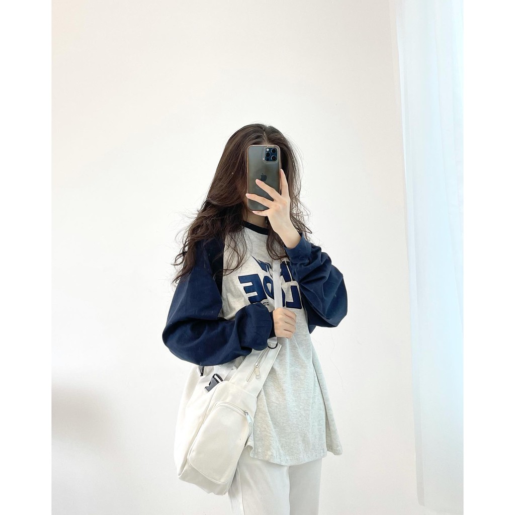 Áo thun dài tay nỉ da cá SLIP'N thời trang nữ Miho house