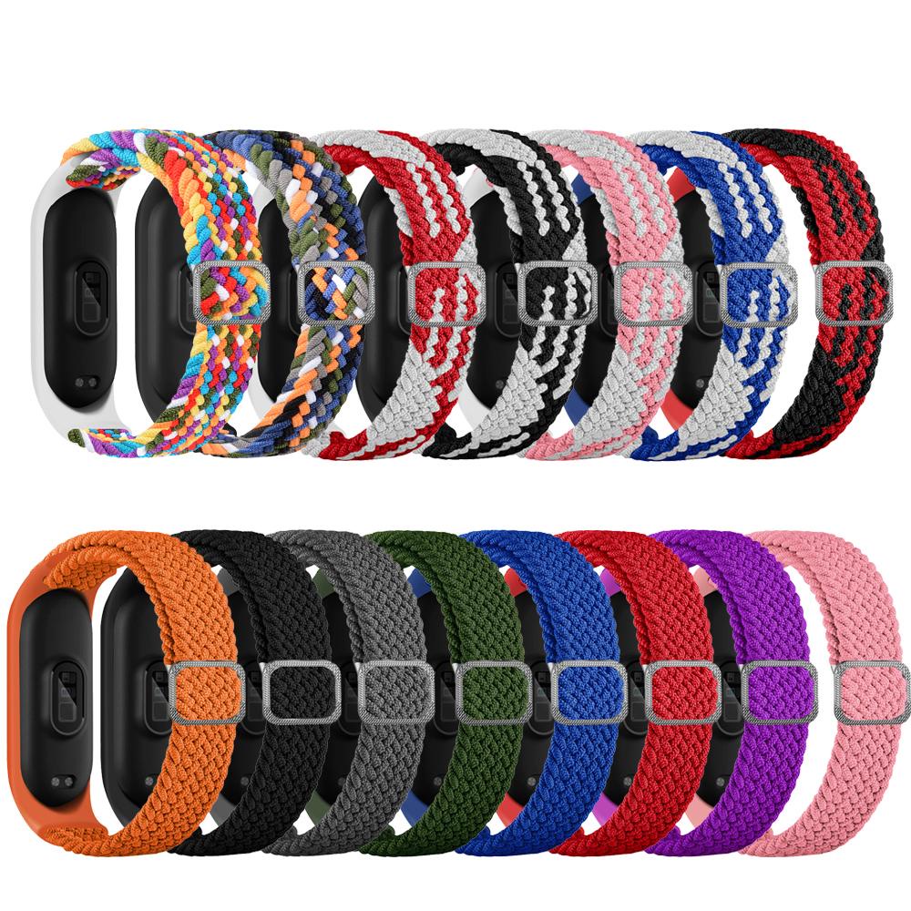 BTLIMER Dây Đeo Thay Thế Chất Liệu Silicon Màu Trơn Cho Xiaomi Mi band 6 5 4 3