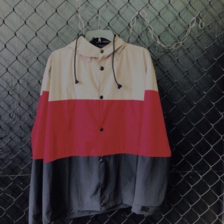 Áo khoác bomber dù phối 3 sọc