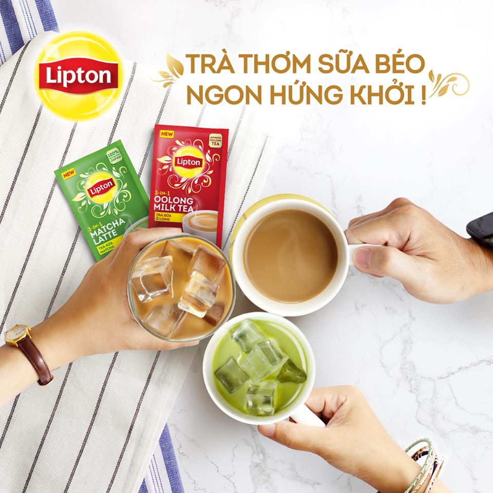 Trà Sữa Ô Long Lipton Hộp 136g (8 Túi X 17g)