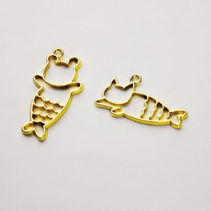 Set 6 Khuôn Làm Đồ Trang Sức Hình Hoa / Mèo Bằng Kim Loại Độc Đáo DIY