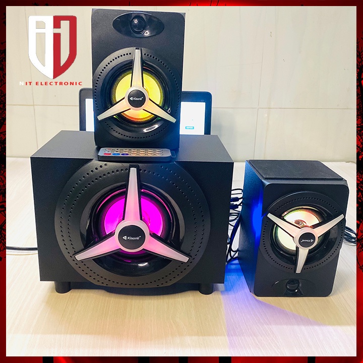Loa máy vi tính bluetooth công suất lớn KISONLI TM-7000A led RGB loa laptop pc nghe nhạc để bàn có dây