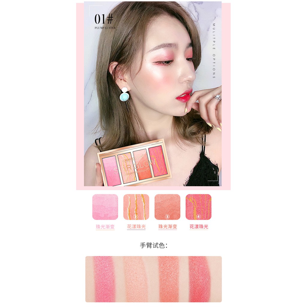 Phấn Má Hồng & Bảng Mắt Romatic Color Nội Địa Trung - Blush, Eyeshadow Palette | BigBuy360 - bigbuy360.vn