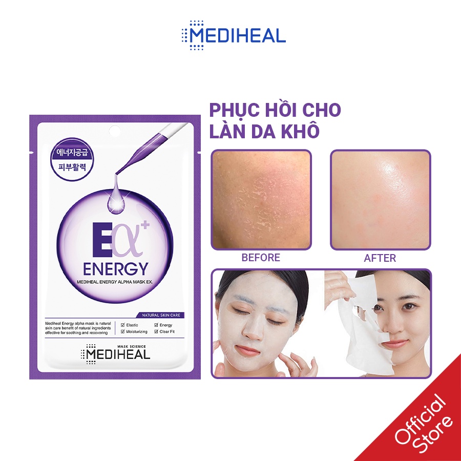 [Mã FMCGMALL -8% đơn 250K] Mặt Nạ Hồi Sinh Làn Da Mediheal Energy Alpha Mask EX 23ml [K77]