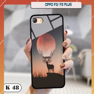 Ốp lưng kính cường lực cho điện thoại Oppo f3/ f3 plus