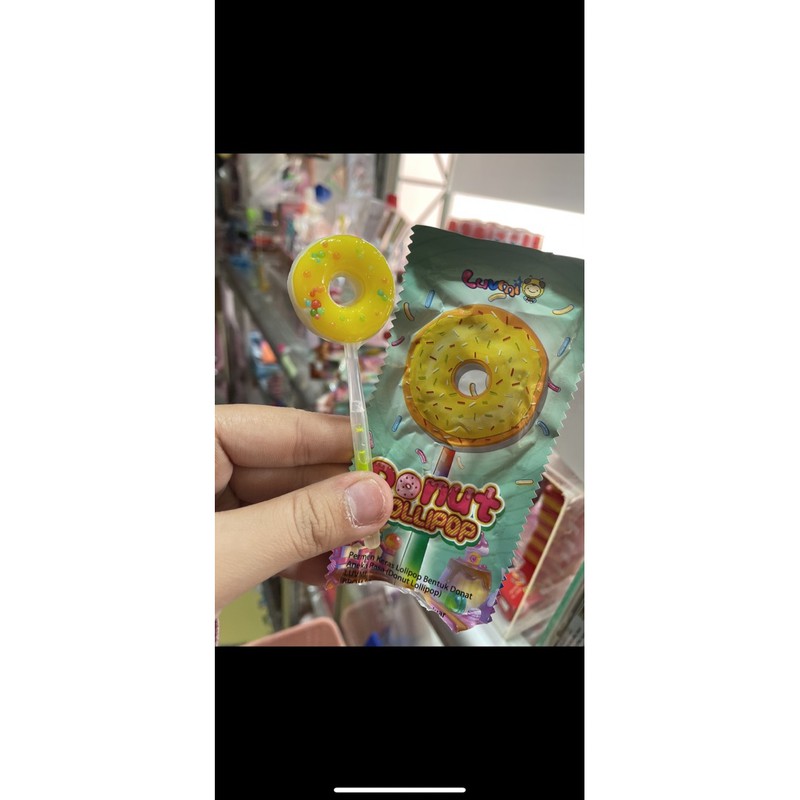 Kẹo mút que phát sáng hình bánh Donut (3 cây)