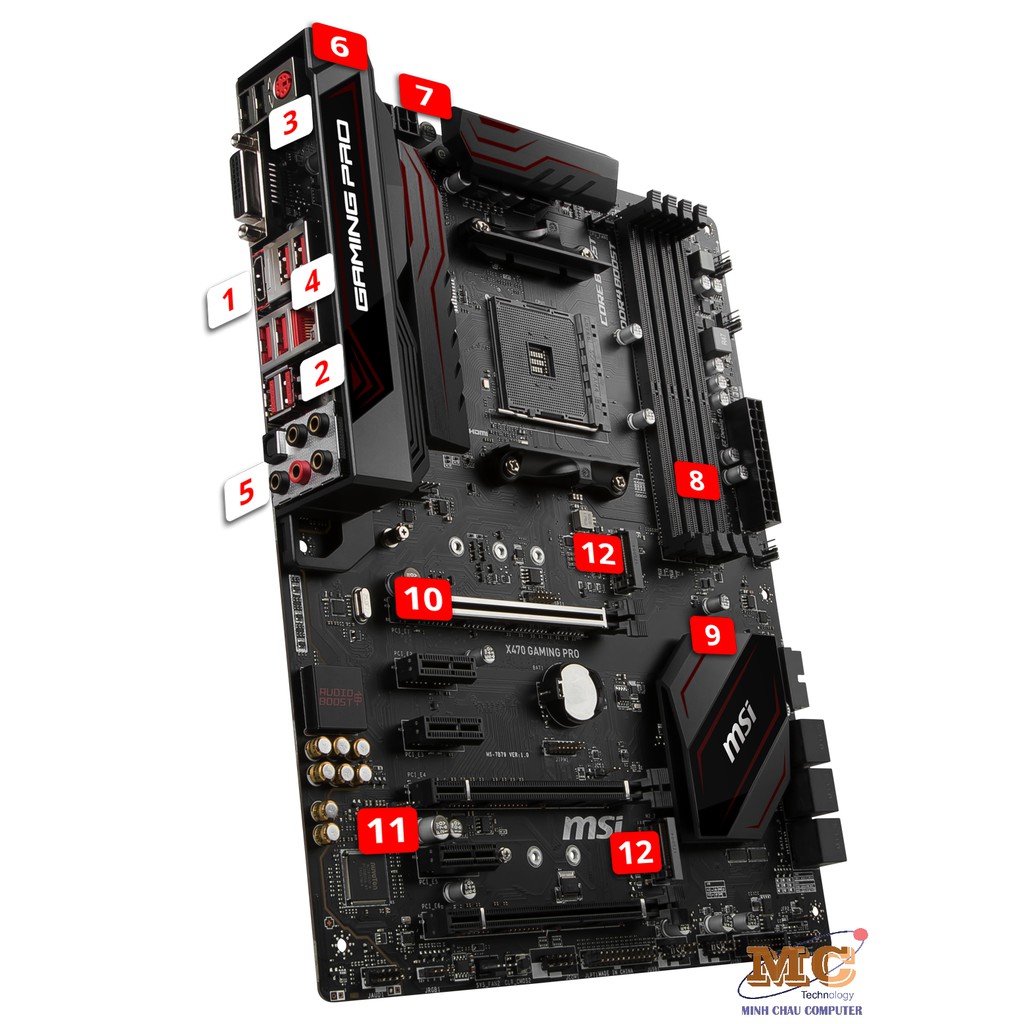 Main MSI X470 Gaming Pro (Chipset AMD X470/ Socket AM4/ VGA onboard) - Hàng chính hãng