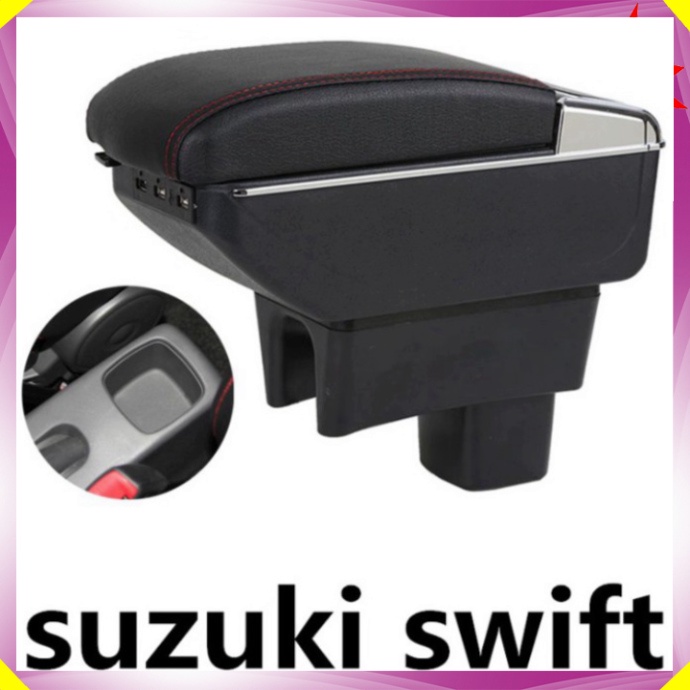 Hộp tỳ tay ô tô cao cấp DUSB-SZK tích hợp 7 cổng USB dùng cho xe Suzuki Swift (HÀNG LOẠI 1)