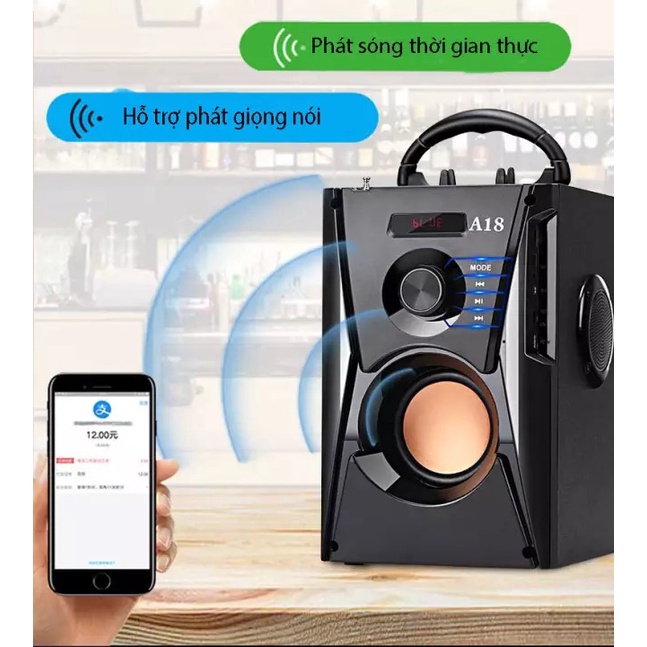 Loa bluetooth mini karaoke KAW K600/k500 Công Suất Lớn Âm thanh chất lượng, Bass trầm, Tặng MICRO