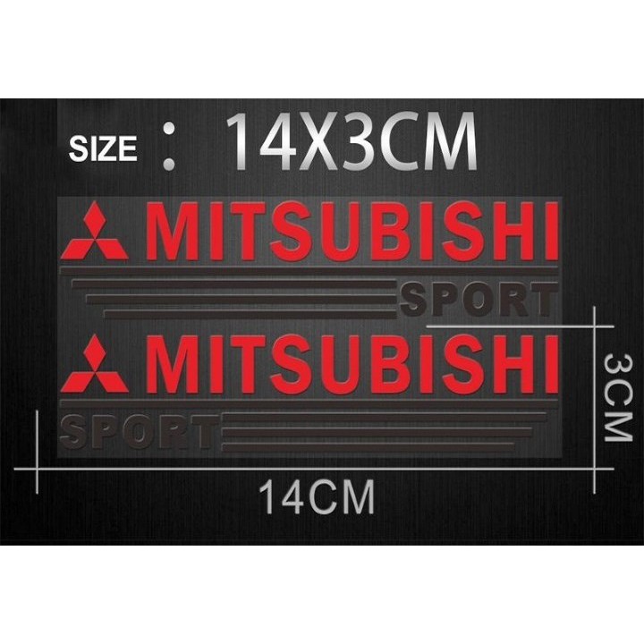 BỘ 2 TEM DÁN GƯƠNG CHIẾU HẬU Ô TÔ MITSUBISHI