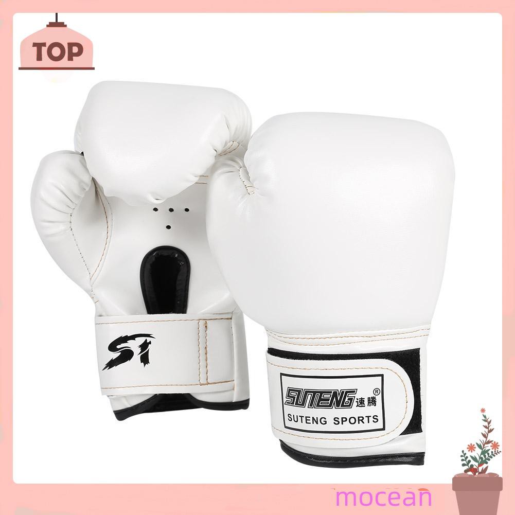 2pcs Boxing Training Fighting Gloves Leather Kid Sparring Kickboxing Gloves