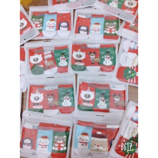 Túi zip 3 đôi tất noel