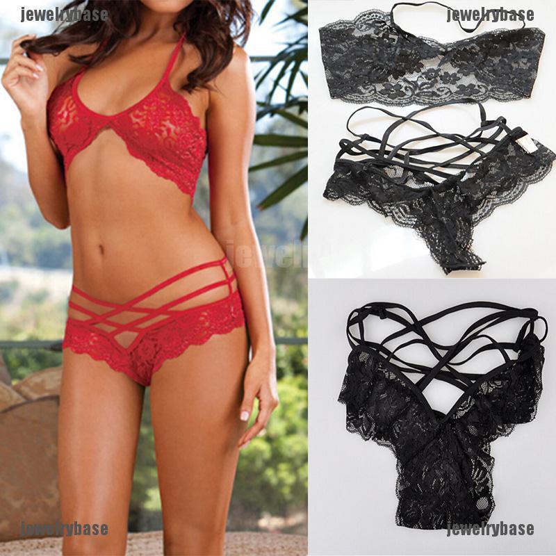 Set đồ lót thời trang nhiều màu phối dây họa tiết ren cuốn hút cho nữ