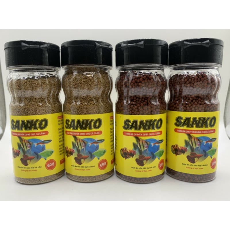 10 hủ Thức ăn SANKO 60g cho cá Koi, cá vàng, các loại cá