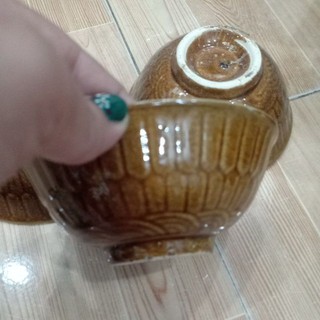 chén cơm đá  vân vàng có sạn( set 5 c)