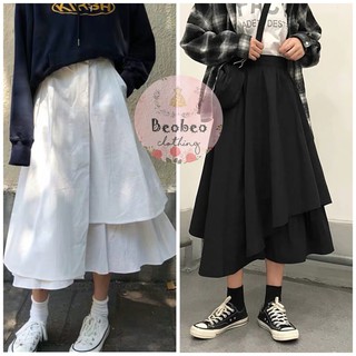 [Ảnh thật] Chân váy xoè tầng 2 màu ulzzang