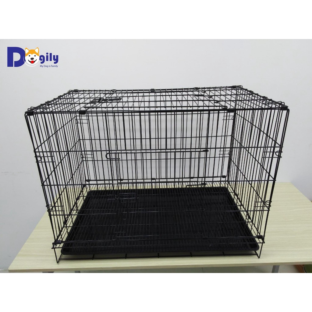 [TẶNG KHAY VỆ SINH] Lồng Chó Mèo Gấp Gọn Kích Cỡ 60x42x50 (D600) Nhiều Màu Sắc Sơn Tĩnh Điện.