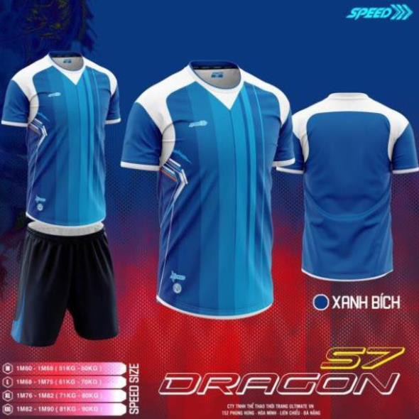 Áo bóng đá không logo Speed Dragon cao cấp vải mè - bộ quần áo bóng đá không logo nhiều màu