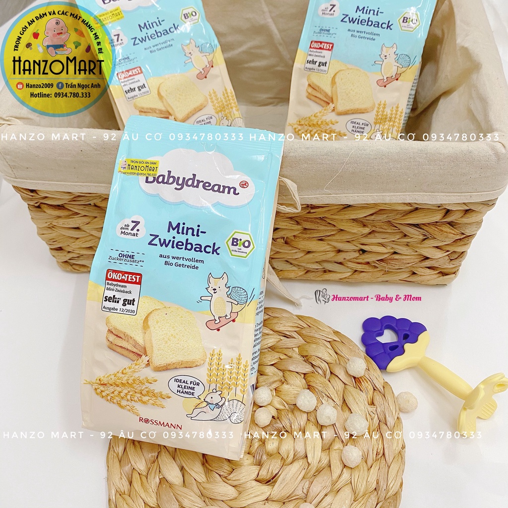 Bánh mì hữu cơ cho bé ăn dặm Babydream - tiêu chuẩn Bio Đức