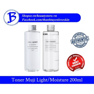 [AUTH] Nước hoa hồng / Toner Muji Light / Moisture / High Moisture Toning Water 200ml / 400ml