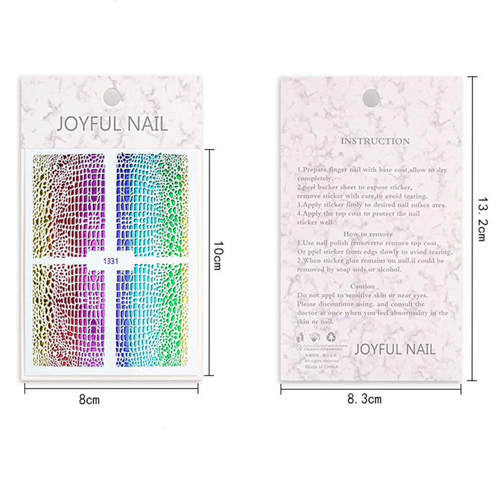 Miếng Dán Trang Trí Móng Tay 3D Bằng Kim Loại Sang Trọng