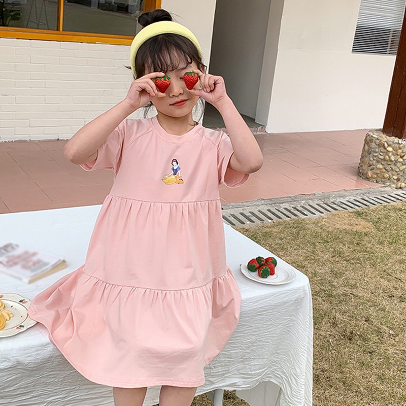 Đầm SáT NáCh, HọA TiếT HoạT HìNh Dễ Thương Cho Bé GáI